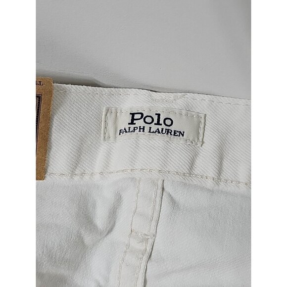 Polo Ralph Lauren 35x32 White The Sullivan Slim All Over Pony Denim Jeans NWT - Picture 12 of 13
